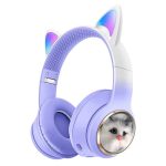 هدفون بی سیم بچگانه طرح گربه مدل AKZ09 - Image 7