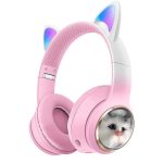 هدفون بی سیم بچگانه طرح گربه مدل AKZ09 - Image 9