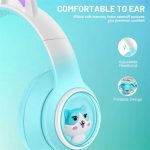 هدفون بی سیم بچگانه طرح گربه مدل AKZ02 - Image 5