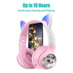 هدفون بی سیم بچگانه طرح گربه مدل AKZ09 - Image 5